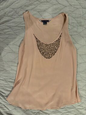 French Connection Silk Beaded Scoop Neck Camisole